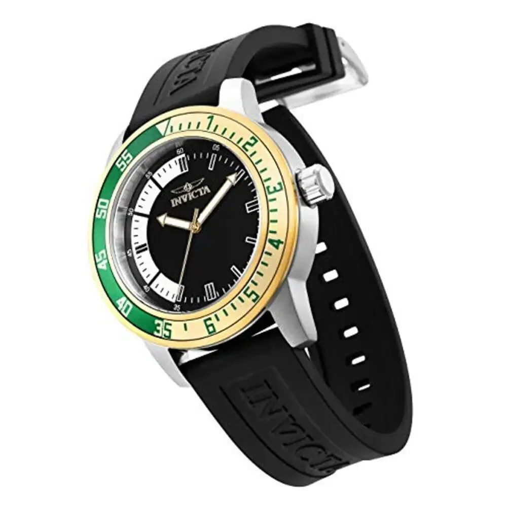 NWT Invicta Men's Specialty 45mm Silicone Quartz Watch, Black (Model: 35679)